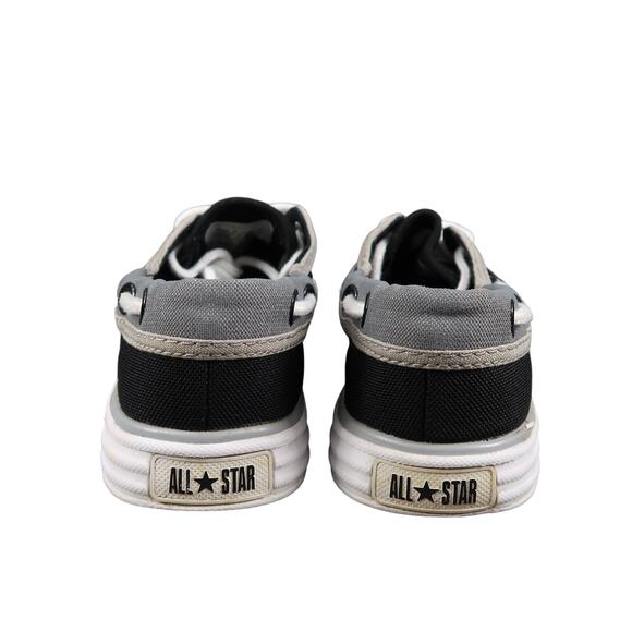 Converse Shoes Womens 6 Boat Sneakers 2 Eye Casual Lightweight Moc Black Gray - Picture 5 of 12